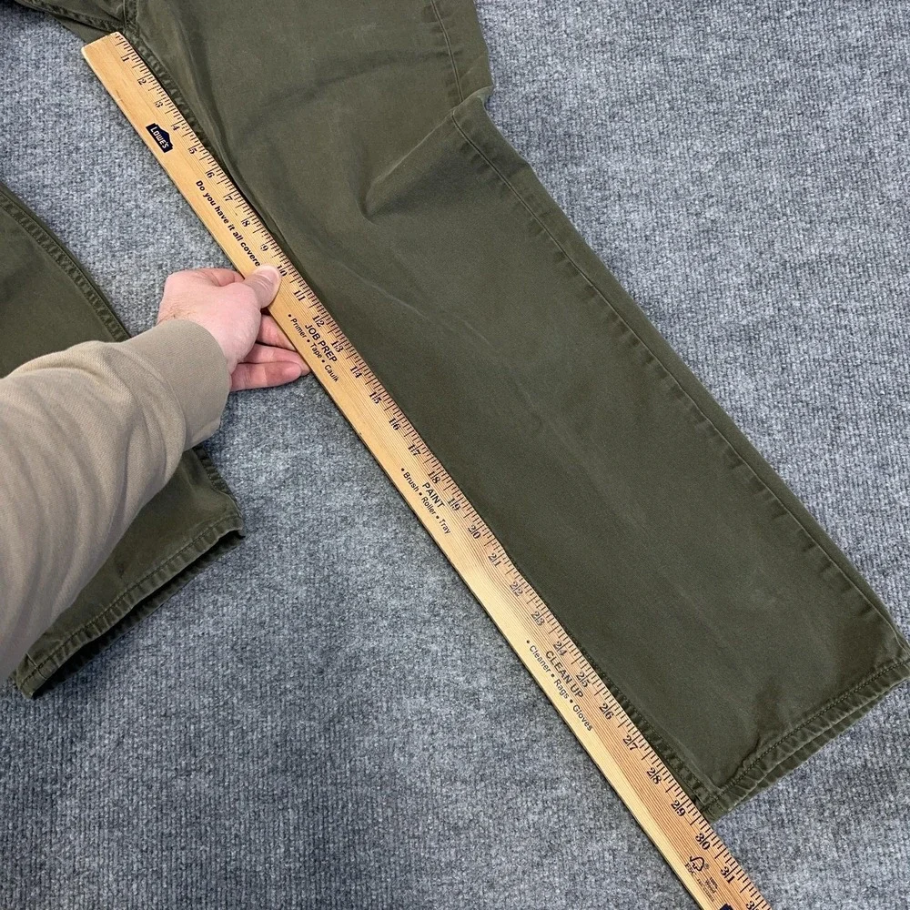 Polo Ralph Lauren Pant Men 30x30 Green 5 Pocket Twill Jean Straight Leg‎